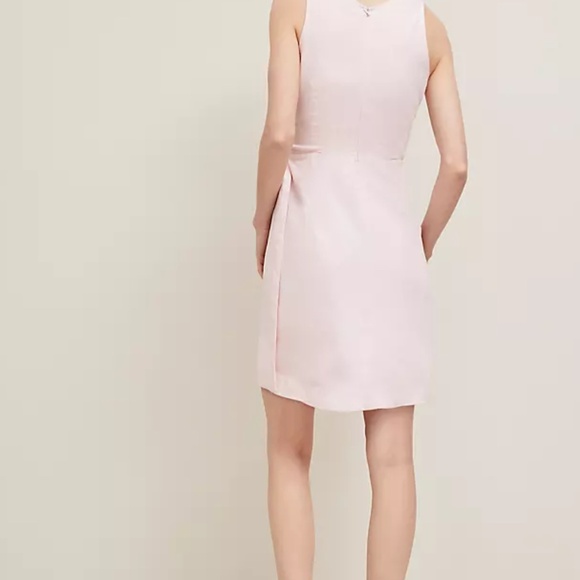 🌸NWT - ANN TAYLOR LINEN BLEND V-NECK WRAP DRESS - Picture 4 of 13